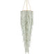 Verre de Mer 6 Light 24 inch Seaglass/Contemporary Gold Chandelier Ceiling Light, Large