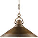Weybright 1 Light 13.75 inch Vintage Brass Pendant Ceiling Light