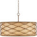 Partita 3 Light 28.25 inch Saddle Tan Pendant Ceiling Light