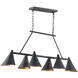 Culpepper 6 Light 48 inch French Black/Contemporary Gold Leaf Chandelier Ceiling Light