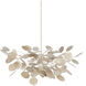 Lunaria 4 Light 31 inch Contemporary Silver Leaf Chandelier Ceiling Light, Small