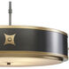 Huntsman 3 Light 24.5 inch Satin Black Semi-Flush Mount Ceiling Light