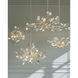 Lunaria 6 Light 51 inch Contemporary Silver Leaf Chandelier Ceiling Light