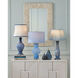 Lapis 31.5 inch 150 watt Blue and Pale Brown Table Lamp Portable Light