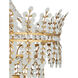 Bradshaw 4 Light 35.5 inch Frosted/Clear/Brass Chandelier Ceiling Light