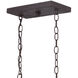 Denison 6 Light 40 inch Mole Black/Natural Rattan Lantern Pendant Ceiling Light