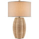 Karnak 30.5 inch Satin Black/Natural Abaca Rope Table Lamp Portable Light