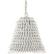Overlay 1 Light 12.5 inch White Pendant Ceiling Light, Small
