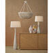 Edwell 41.5 inch 150 watt Whitewash Table Lamp Portable Light