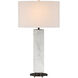 Stanhope 33.25 inch 150 watt White and Bronze Table Lamp Portable Light