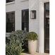 Royster 1 Light 13.75 inch Matte Black/Clear Outdoor Wall Sconce