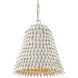 Overlay 1 Light 12.5 inch White Pendant Ceiling Light, Small