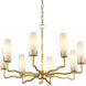 Mathilda 8 Light 36 inch Matte Gold Chandelier Ceiling Light, Marjorie Skouras Collection