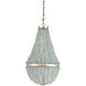 Platea 3 Light 16.5 inch Silver Granello Chandelier Ceiling Light