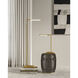 Autrand 46.75 inch 12 watt Antique Brass Floor Lamp Portable Light