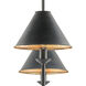 Prosperity 2 Light 44.5 inch French Black/Contemporary Gold Leaf Interior Chandelier Ceiling Light, Rectangular
