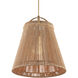 Parnell 1 Light 24 inch Natural/Frosted White/Beige Pendant Ceiling Light, Medium