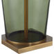 Olive Green 34 inch 150.00 watt Green/Antique Brass Table Lamp Portable Light