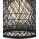 Osbert 1 Light 21.75 inch Black/Satin Black/White Pendant Ceiling Light
