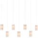 Escenia 7 Light 58 inch Frosted and Silver Multi-Drop Pendant Ceiling Light