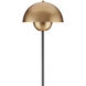 La Rue 58 inch 7 watt Brushed Brass and Black Floor Lamp Portable Light