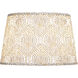 Lenore Gold and Brown and Ivory 16 inch Lamp Shade