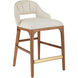 Inga 34 inch Morel Brown/Brushed Brass Counter Stool