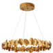 English Oak 1 Light 32.5 inch Gold Leaf Chandelier Ceiling Light