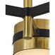 Heybrook LED 26 inch Polished Brass and Black Semi-Flush Mount Ceiling Light