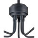 Serpa 5 Light 81 inch French Black/Gold Leaf Chandelier Ceiling Light