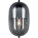 Maritime 1 Light 8.5 inch Antique Silver/Clear Outdoor Wall Sconce