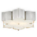 Grand Lotus 2 Light 19 inch Contemporary Silver Leaf Flush Mount Ceiling Light