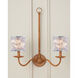 Aviary Dusty Blue and Ivory 5 inch Drum Chandelier Shade