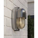 Maritime 1 Light 8.5 inch Antique Silver/Clear Outdoor Wall Sconce