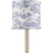 Aviary Dusty Blue and Ivory 5 inch Drum Chandelier Shade