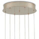 Posh 7 Light 13 inch White/Silver Multi-Drop Pendant Ceiling Light