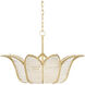 Bebe 3 Light 26.75 inch Contemporary Gold Leaf Chandelier Ceiling Light, Bunny Williams Collection