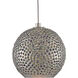 Giro 30 Light 54 inch Painted Silver/Nickel/Blue Multi-Drop Pendant Ceiling Light