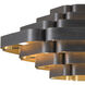 Bailey 6 Light 48 inch French Black/Contemporary Gold Leaf Chandelier Ceiling Light