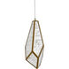 Glace 1 Light 5.5 inch Painted Silver/Antique Brass Multi-Drop Pendant Ceiling Light