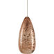 Rame 7 Light 58 inch Copper and Silver Multi-Drop Pendant Ceiling Light