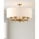 Bering 7 Light 28 inch Antique Brass Chandelier Ceiling Light