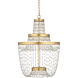 Mademoiselle LED 22 inch Clear/Contemporary Gold Leaf/Contemporary Gold Chandelier Ceiling Light, Medium