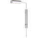 Satire 14.75 inch 10 watt Polished Nickel Swing Arm Wall Sconce Wall Light