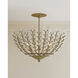 Magnum Opus 4 Light 22.5 inch Brass Semi-Flush Mount Ceiling Light
