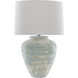 Mimi 27.25 inch 150 watt Aqua/Cream Table Lamp Portable Light