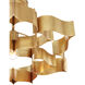 Grand Lotus 1 Light 20.25 inch Antique Gold Leaf Chandelier Ceiling Light, Small, Semi-Flush Convertible