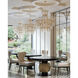 Bradshaw 4 Light 35.5 inch Frosted/Clear/Brass Chandelier Ceiling Light