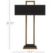 Otto 30.75 inch 40 watt Antique Brass/Oil Rubbed Bronze Table Lamp Portable Light