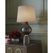 Tamerlane 27.5 inch 150 watt Black Nickel/Vintage Brass Table Lamp Portable Light
